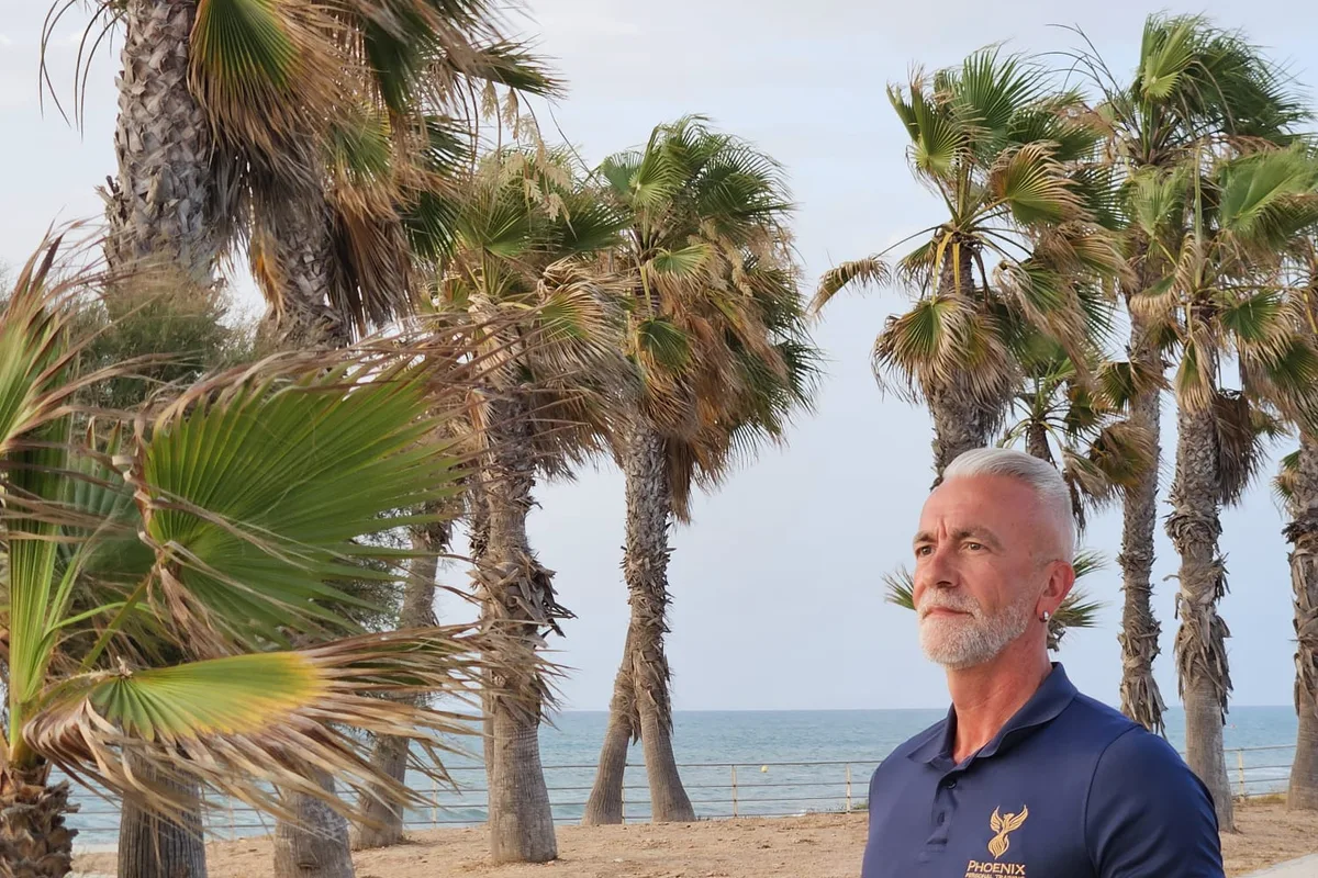 Matthias on the Costa Blanca seafront promenade